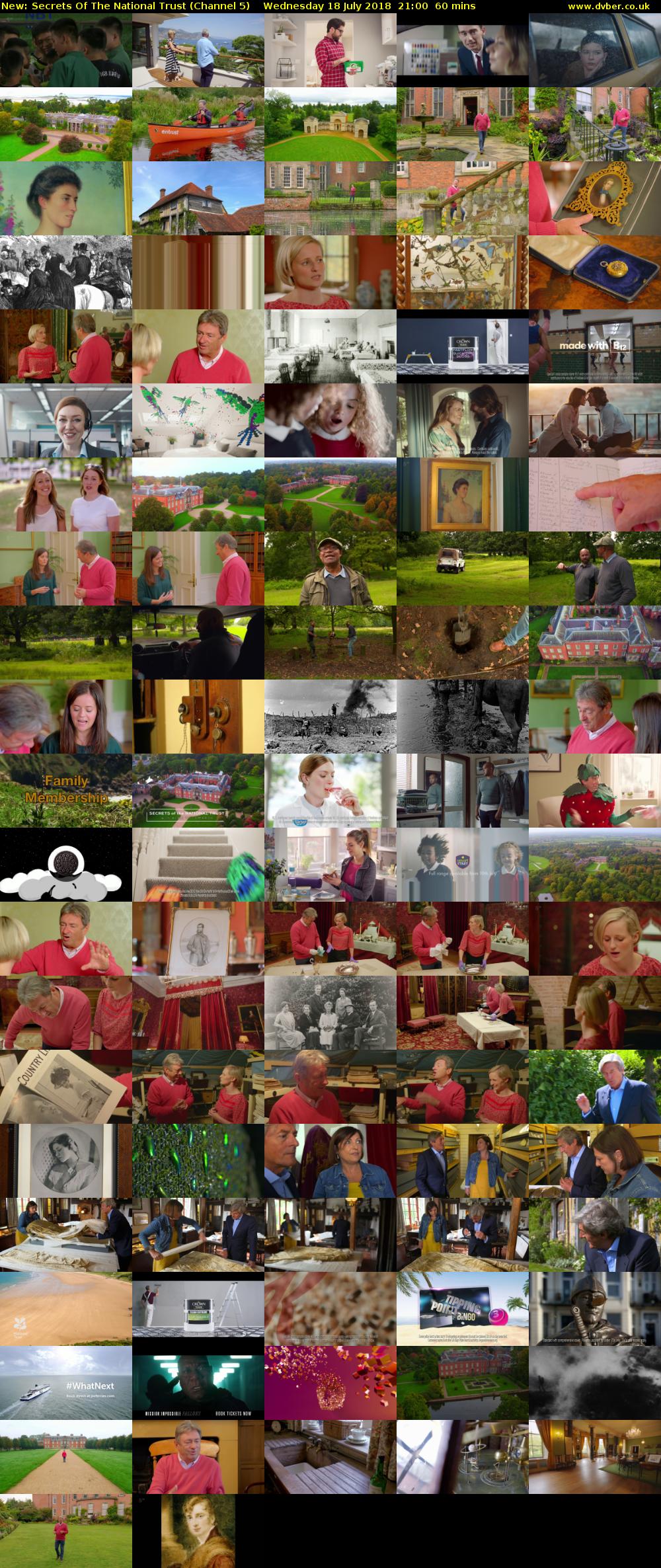 Secrets Of The National Trust (Channel 5) Wednesday 18 July 2018 21:00 - 22:00