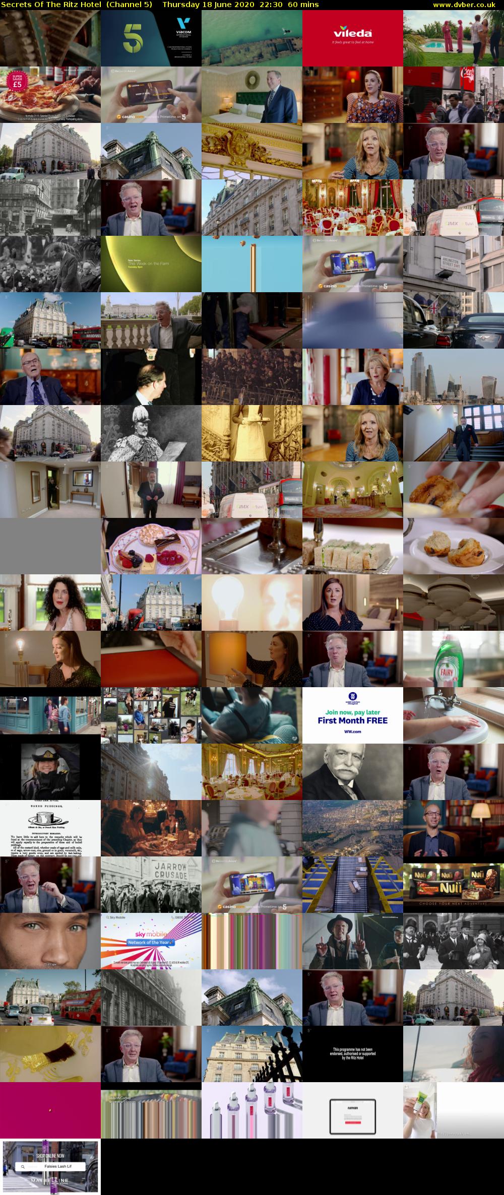 Secrets Of The Ritz Hotel  (Channel 5) Thursday 18 June 2020 22:30 - 23:30