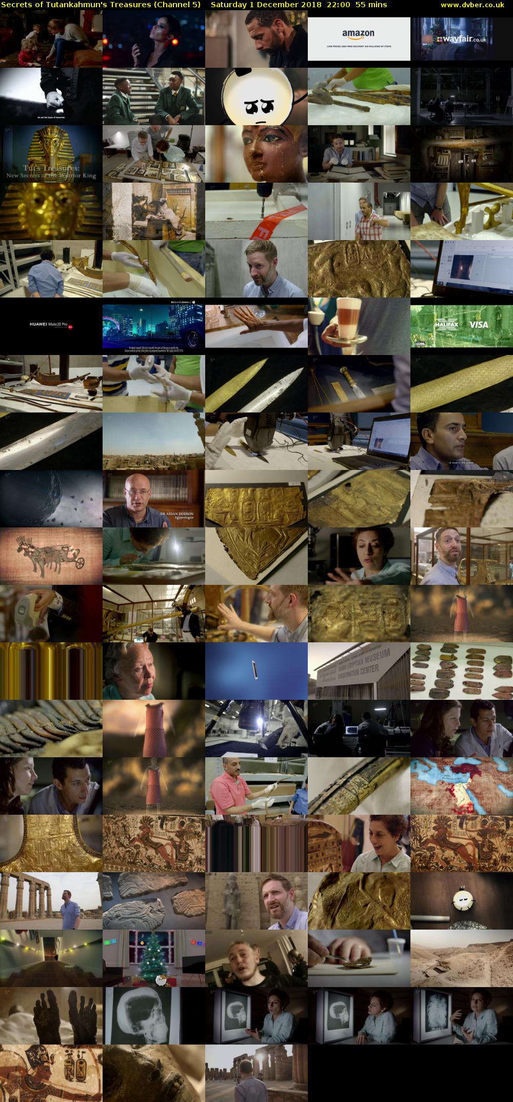 Secrets of Tutankahmun's Treasures (Channel 5) Saturday 1 December 2018 22:00 - 22:55