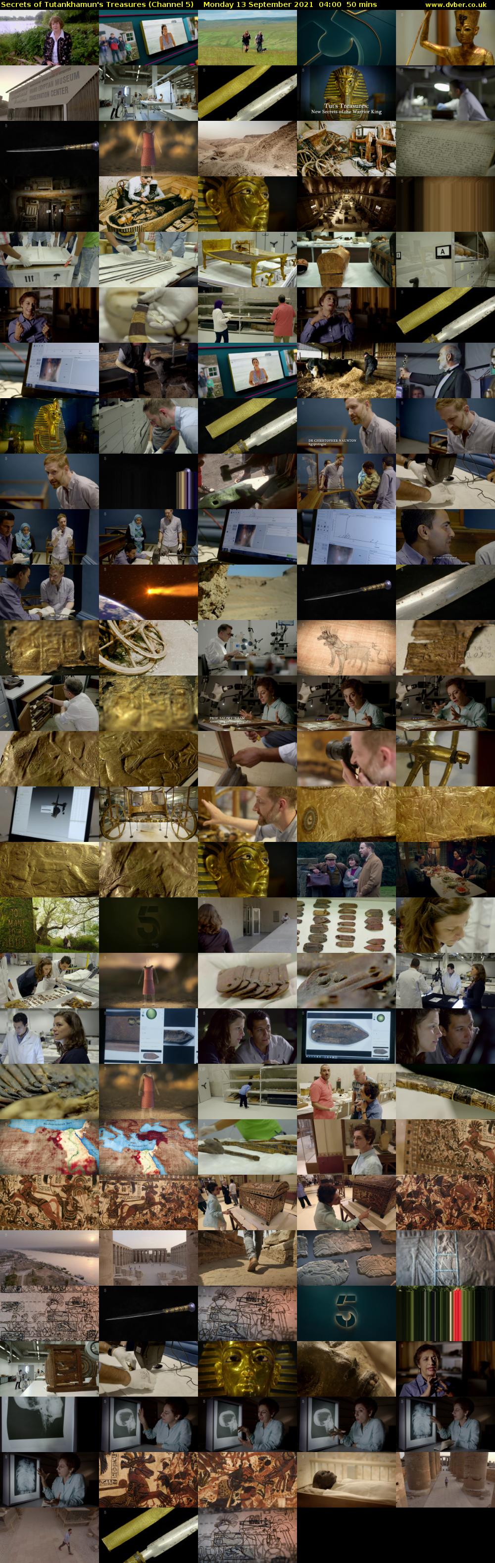 Secrets of Tutankhamun's Treasures (Channel 5) Monday 13 September 2021 04:00 - 04:50