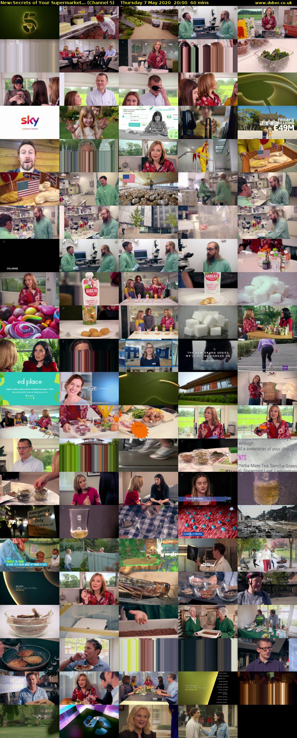Secrets of Your Supermarket... (Channel 5) Thursday 7 May 2020 20:00 - 21:00