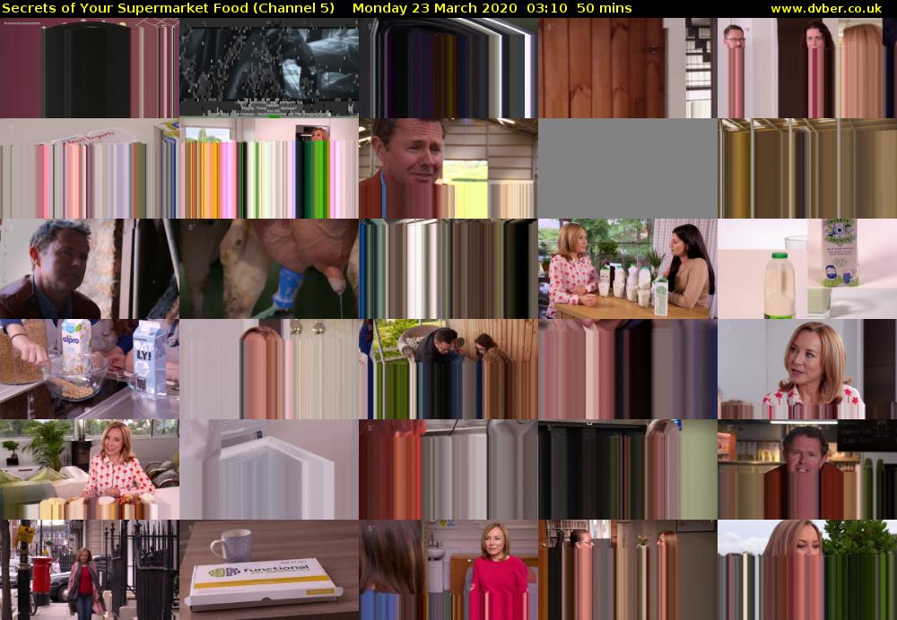 Secrets of Your Supermarket Food (Channel 5) Monday 23 March 2020 03:10 - 04:00