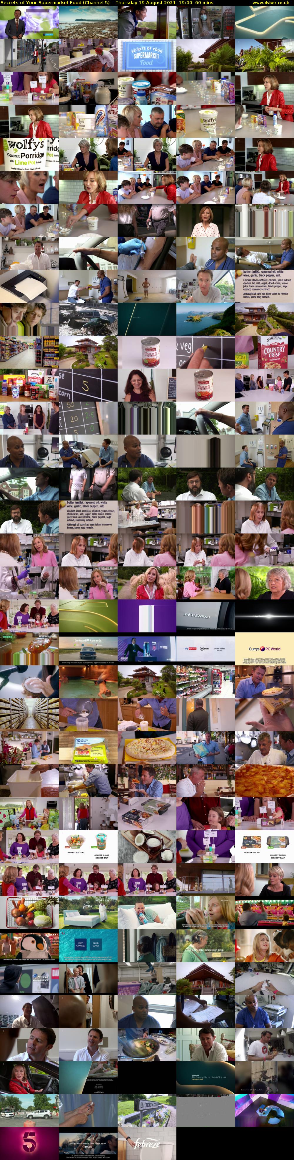 Secrets of Your Supermarket Food (Channel 5) Thursday 19 August 2021 19:00 - 20:00