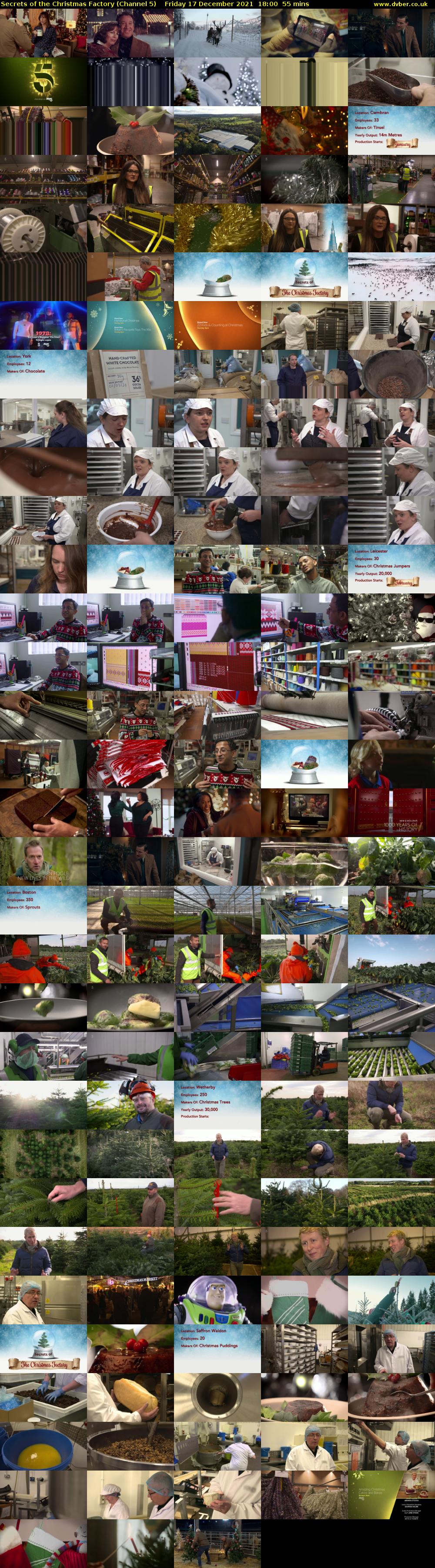 Secrets of the Christmas Factory (Channel 5) Friday 17 December 2021 18:00 - 18:55
