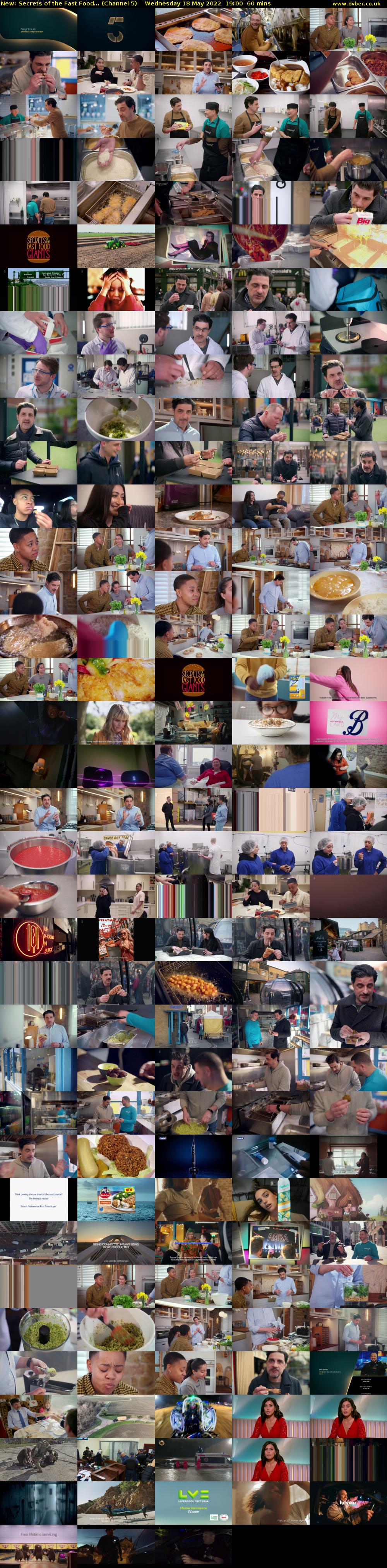 Secrets of the Fast Food... (Channel 5) Wednesday 18 May 2022 19:00 - 20:00