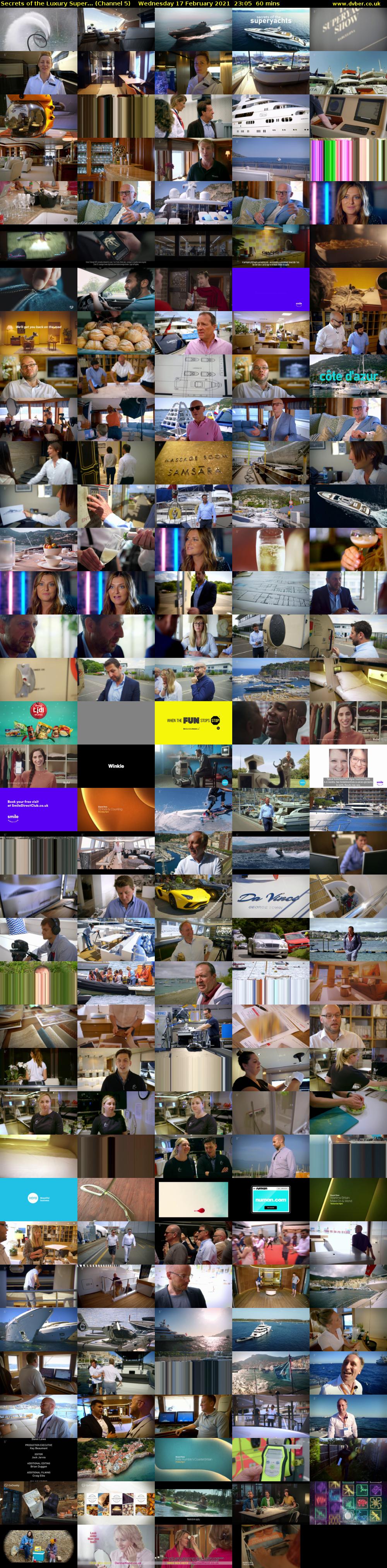 Secrets of the Luxury Super... (Channel 5) Wednesday 17 February 2021 23:05 - 00:05