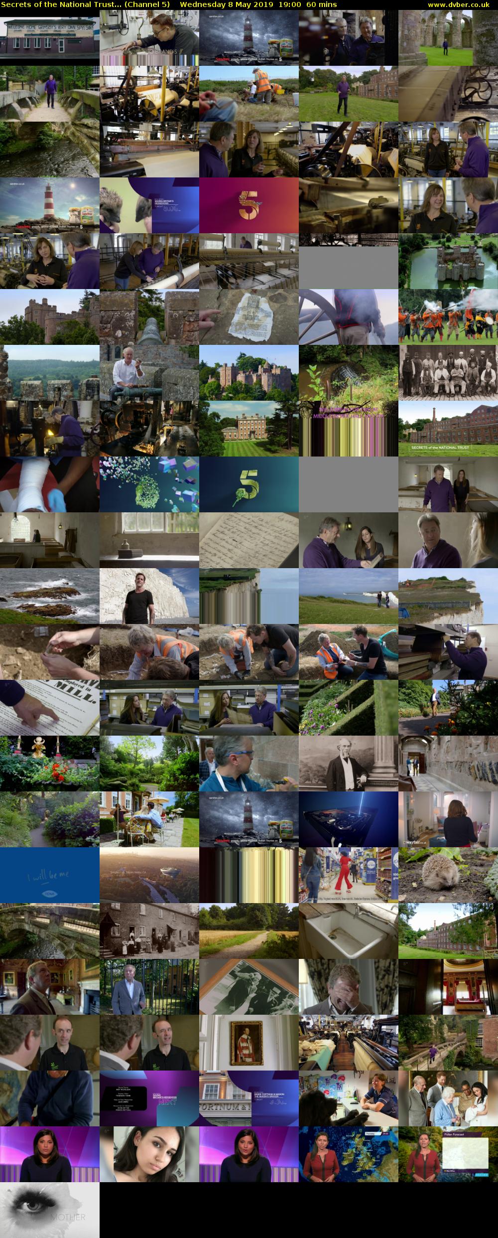Secrets of the National Trust... (Channel 5) Wednesday 8 May 2019 19:00 - 20:00