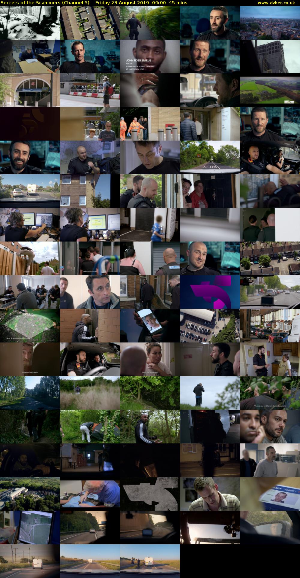 Secrets of the Scammers (Channel 5) Friday 23 August 2019 04:00 - 04:45