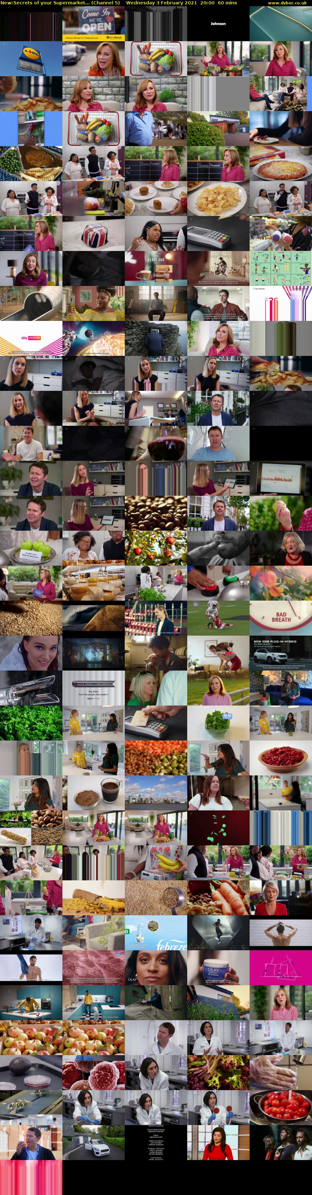 Secrets of your Supermarket... (Channel 5) Wednesday 3 February 2021 20:00 - 21:00