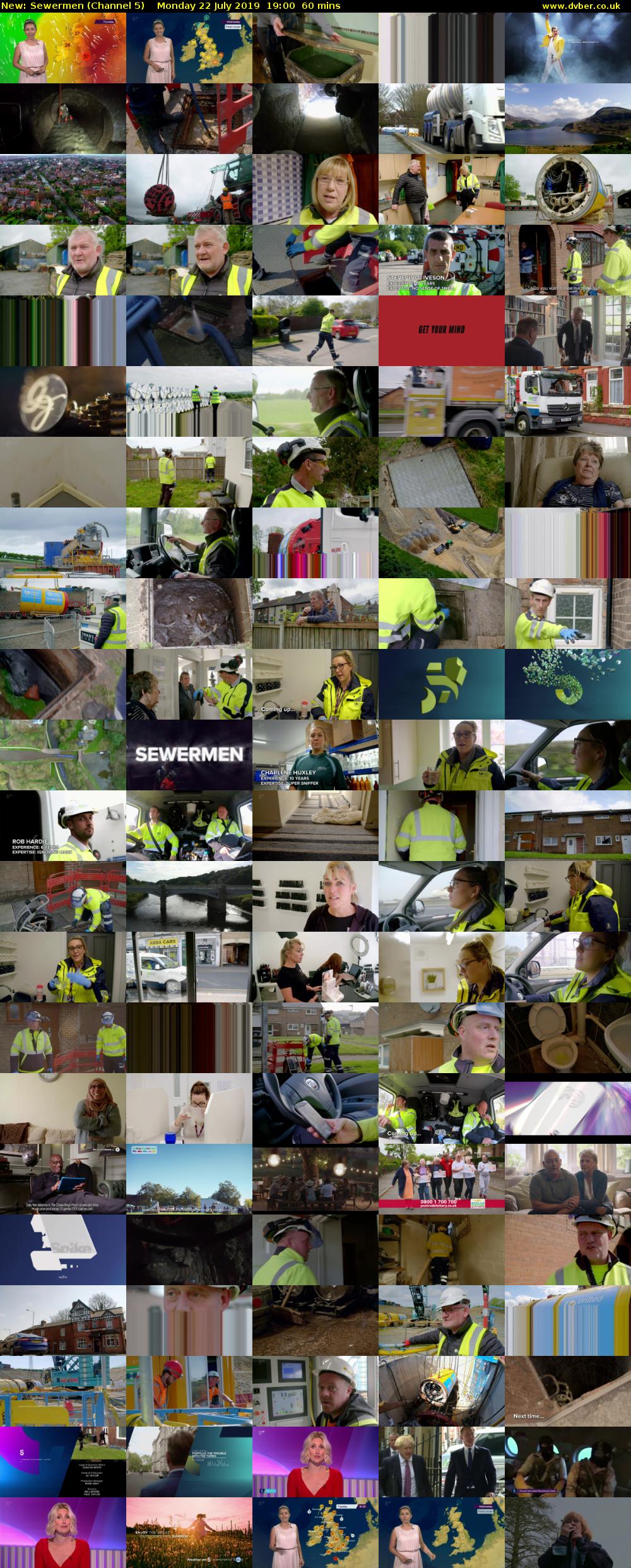 Sewermen (Channel 5) Monday 22 July 2019 19:00 - 20:00