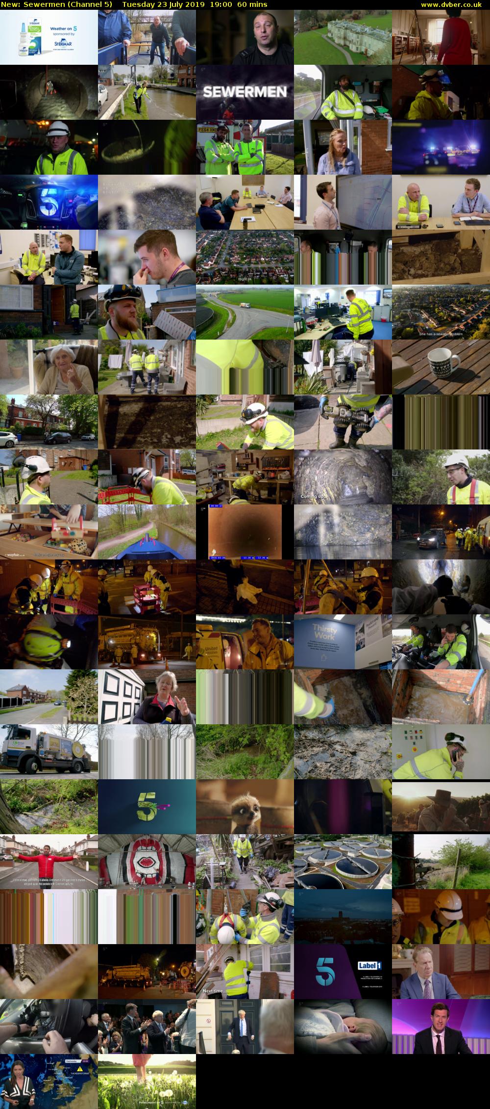 Sewermen (Channel 5) Tuesday 23 July 2019 19:00 - 20:00