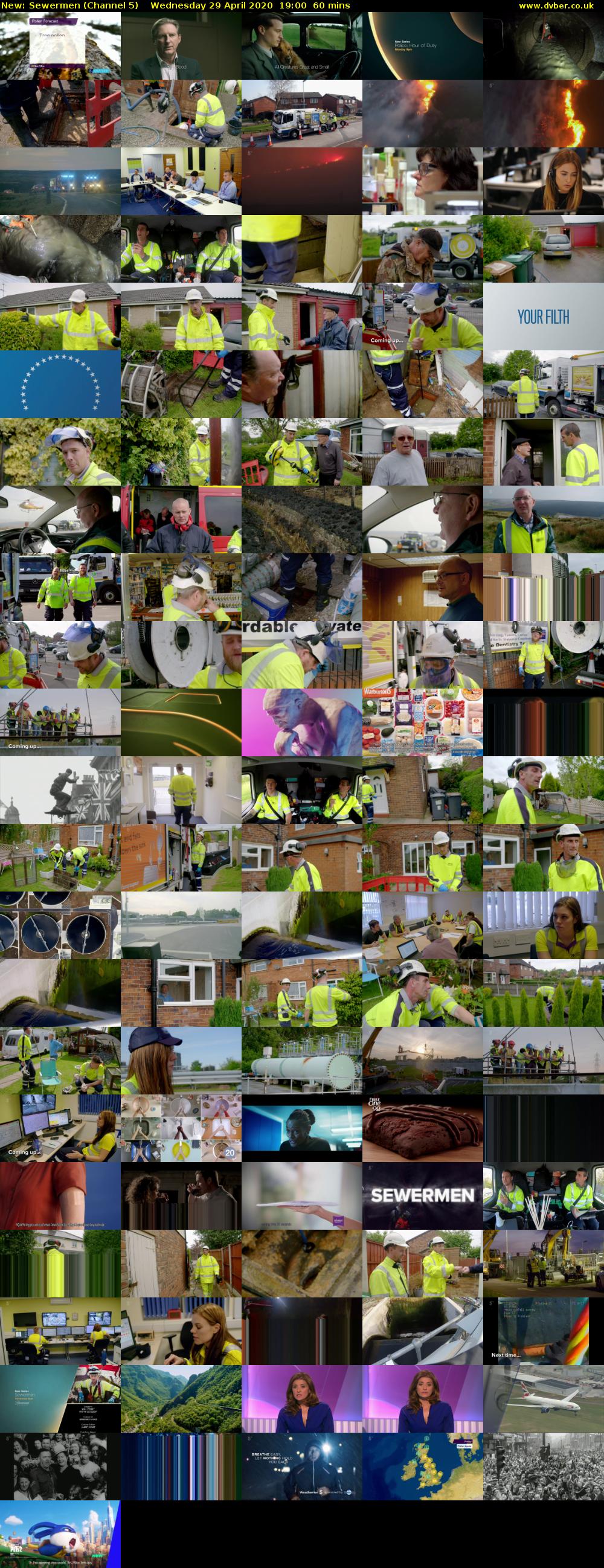 Sewermen (Channel 5) Wednesday 29 April 2020 19:00 - 20:00