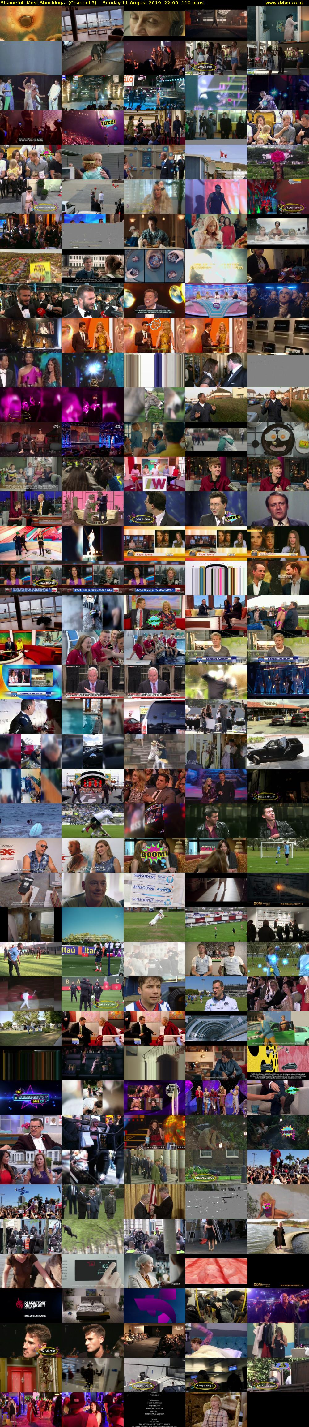 Shameful! Most Shocking... (Channel 5) Sunday 11 August 2019 22:00 - 23:50
