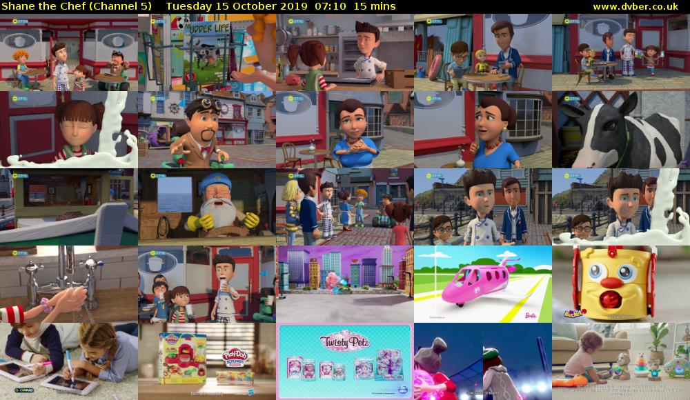 Shane the Chef (Channel 5) Tuesday 15 October 2019 07:10 - 07:25