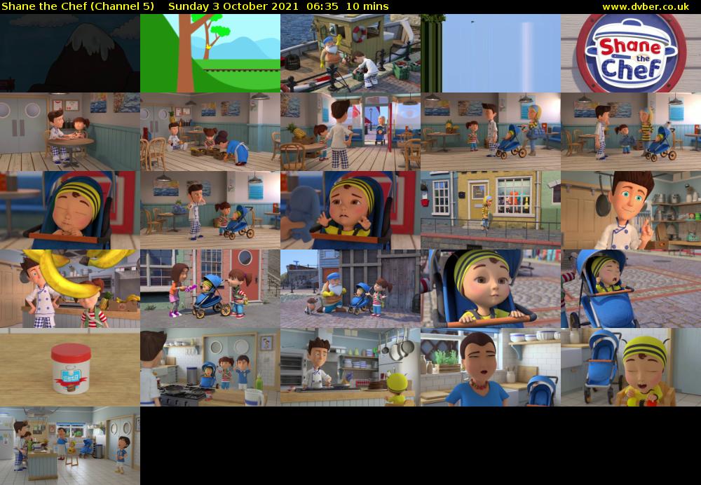 Shane the Chef (Channel 5) Sunday 3 October 2021 06:35 - 06:45