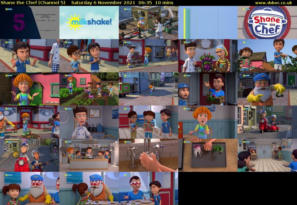 Shane the Chef (Channel 5) Saturday 6 November 2021 06:35 - 06:45