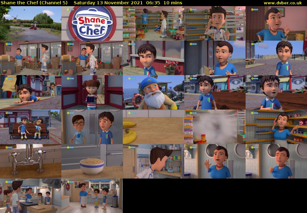 Shane the Chef (Channel 5) Saturday 13 November 2021 06:35 - 06:45