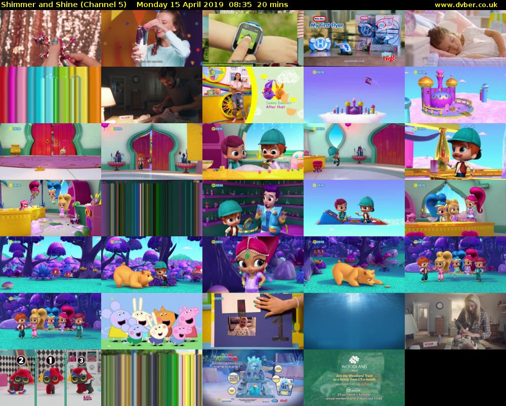 Shimmer and Shine (Channel 5) Monday 15 April 2019 08:35 - 08:55