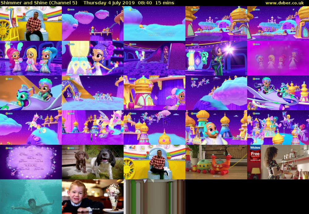 Shimmer and Shine (Channel 5) Thursday 4 July 2019 08:40 - 08:55