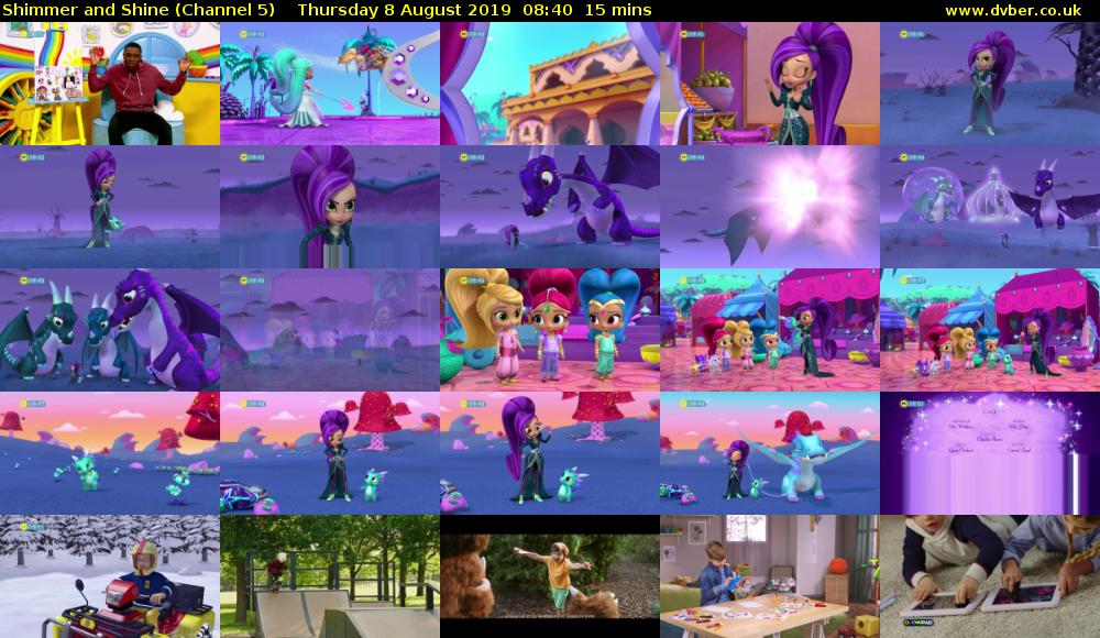 Shimmer and Shine (Channel 5) Thursday 8 August 2019 08:40 - 08:55