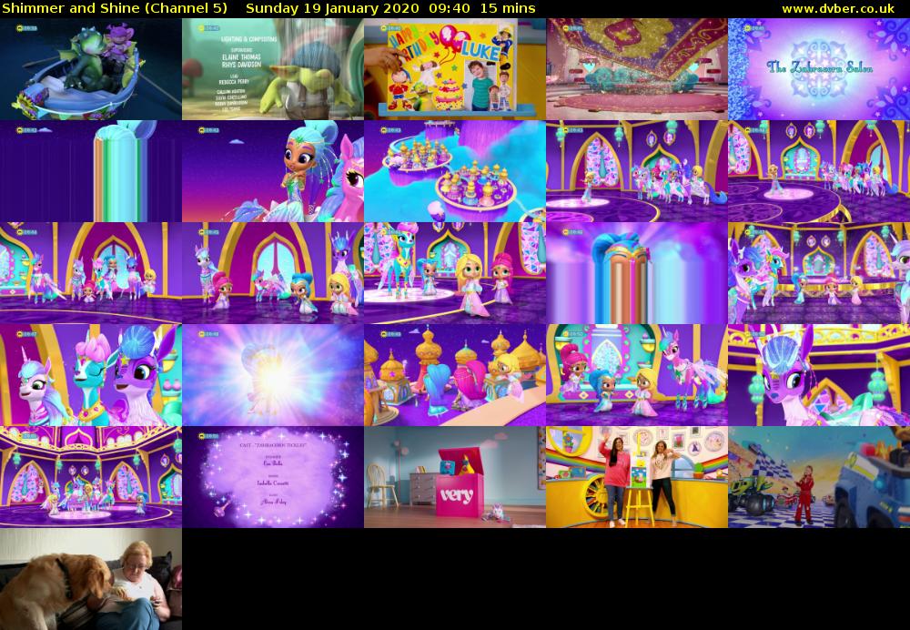 Shimmer and Shine (Channel 5) Sunday 19 January 2020 09:40 - 09:55