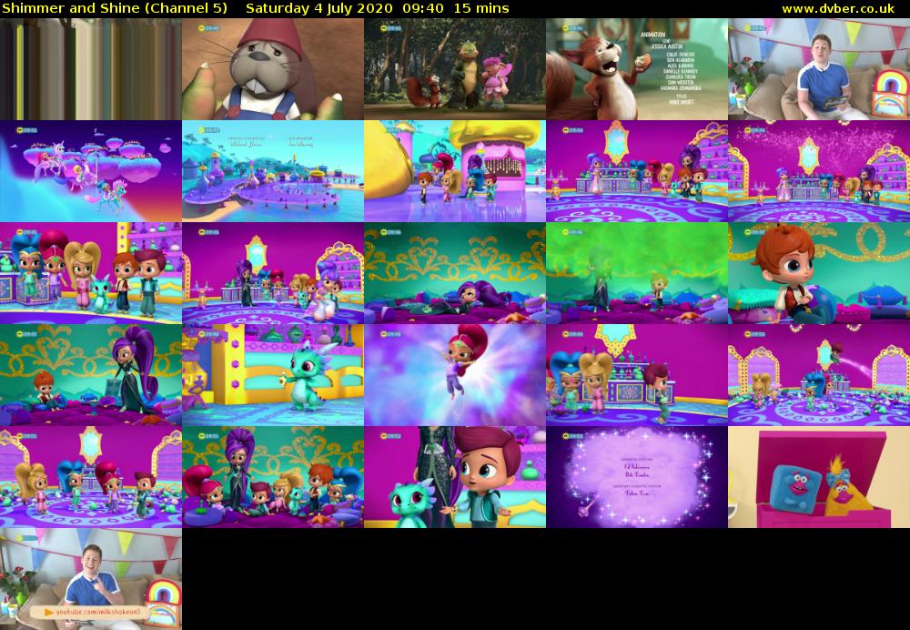 Shimmer and Shine (Channel 5) Saturday 4 July 2020 09:40 - 09:55