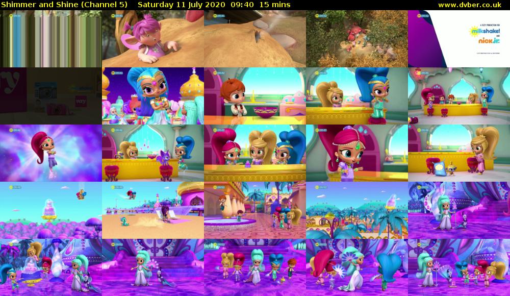 Shimmer and Shine (Channel 5) Saturday 11 July 2020 09:40 - 09:55