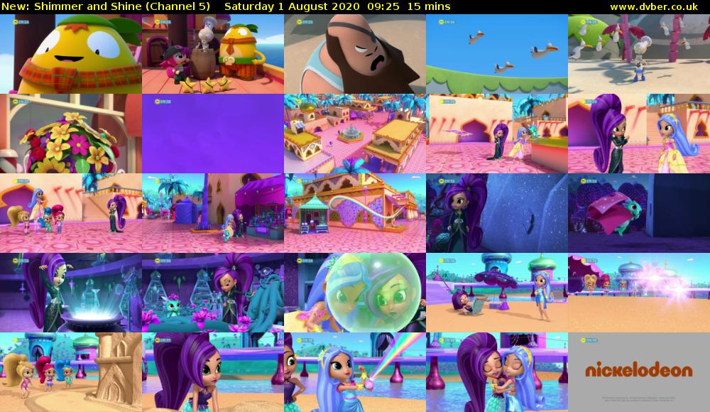 Shimmer and Shine (Channel 5) Saturday 1 August 2020 09:25 - 09:40