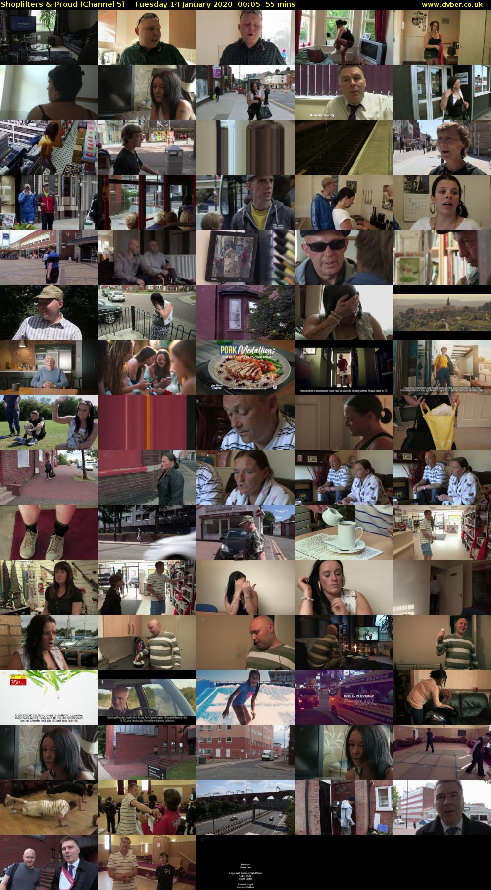 Shoplifters & Proud (Channel 5) Tuesday 14 January 2020 00:05 - 01:00