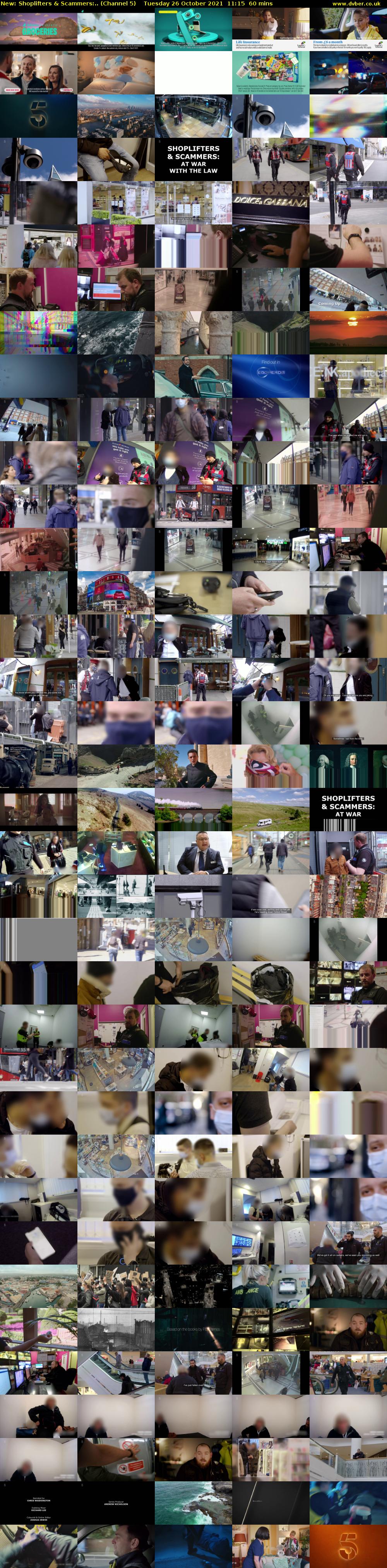 Shoplifters & Scammers:.. (Channel 5) Tuesday 26 October 2021 11:15 - 12:15