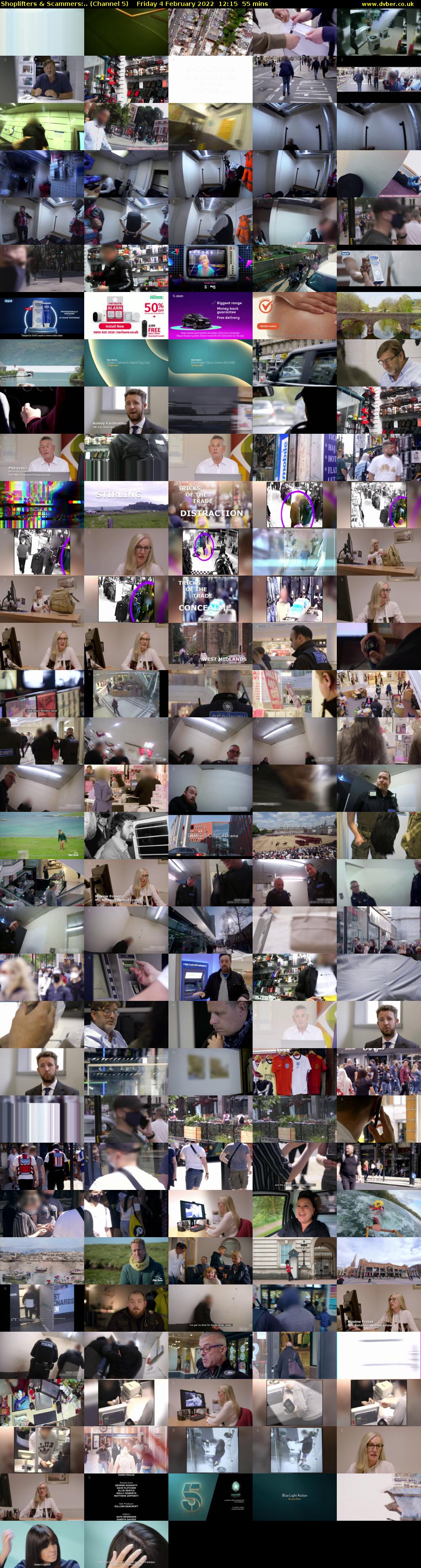 Shoplifters & Scammers:.. (Channel 5) Friday 4 February 2022 12:15 - 13:10