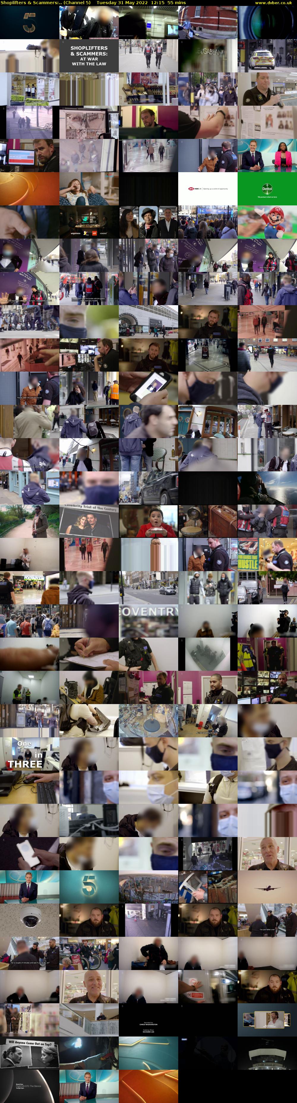 Shoplifters & Scammers:.. (Channel 5) Tuesday 31 May 2022 12:15 - 13:10
