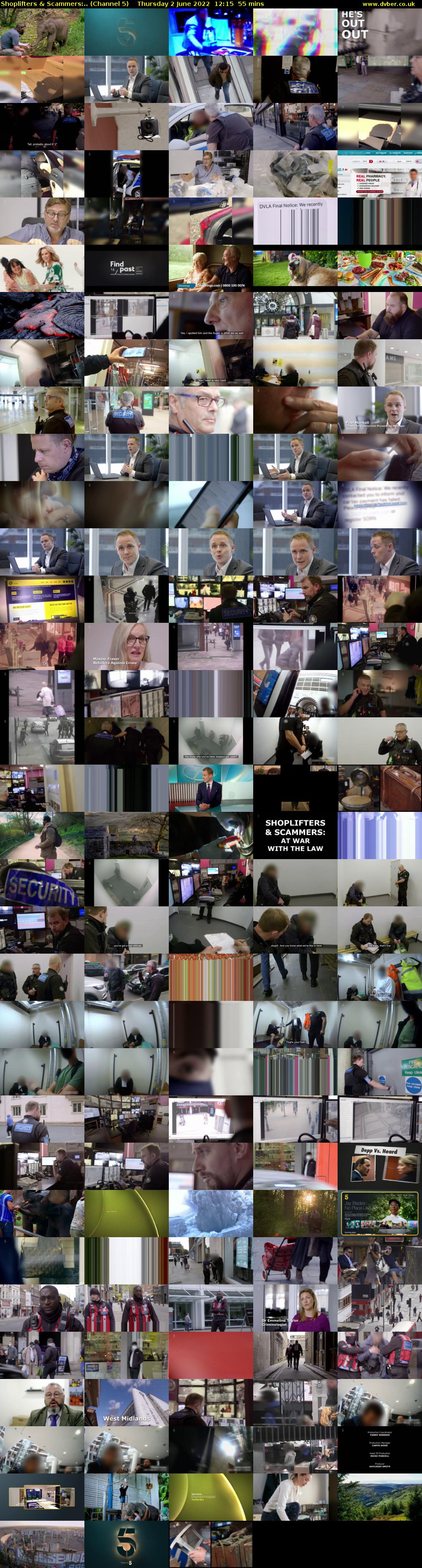 Shoplifters & Scammers:.. (Channel 5) Thursday 2 June 2022 12:15 - 13:10