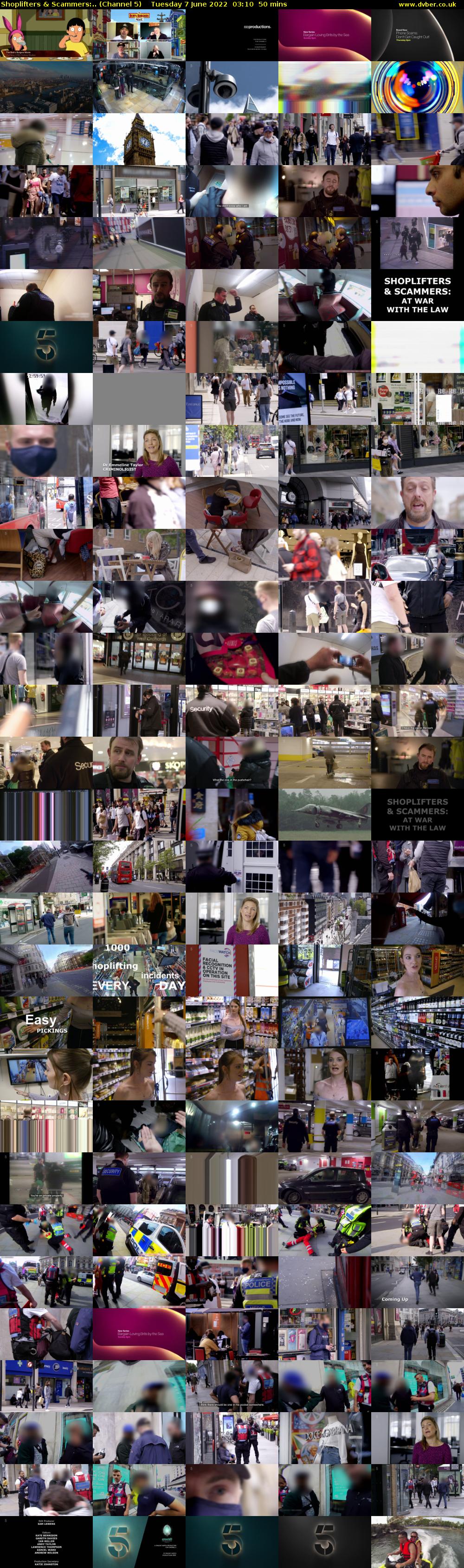Shoplifters & Scammers:.. (Channel 5) Tuesday 7 June 2022 03:10 - 04:00