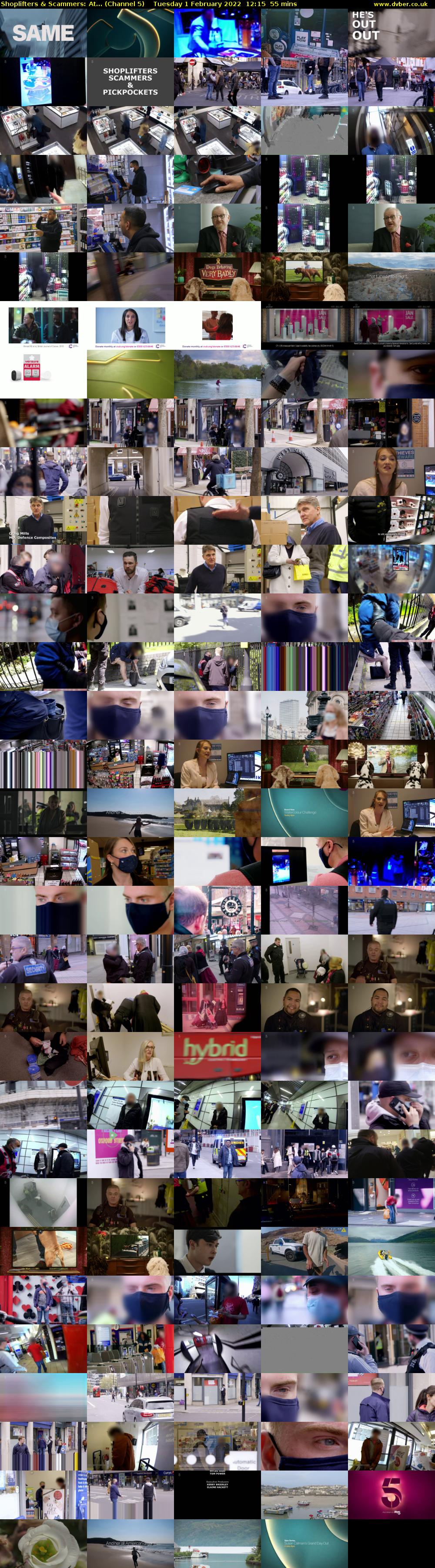 Shoplifters & Scammers: At... (Channel 5) Tuesday 1 February 2022 12:15 - 13:10
