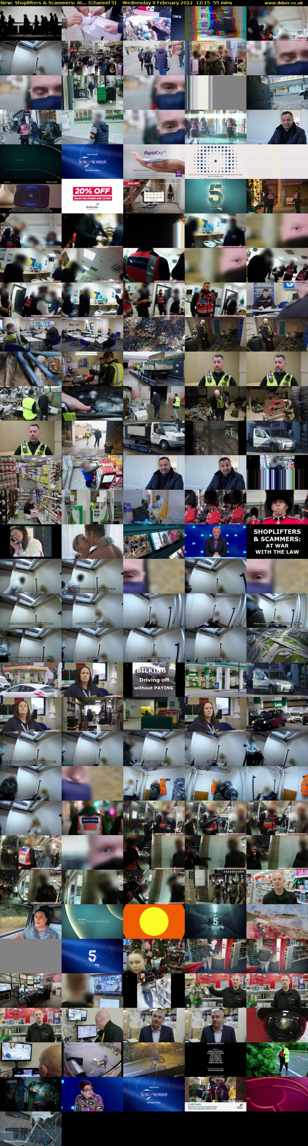 Shoplifters & Scammers: At... (Channel 5) Wednesday 9 February 2022 12:15 - 13:10