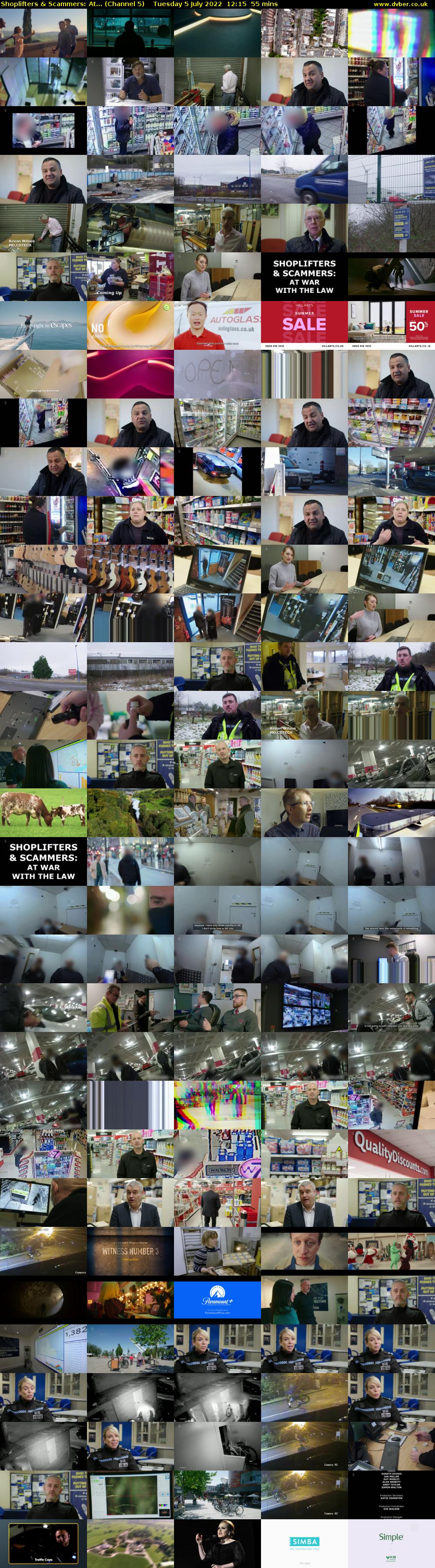 Shoplifters & Scammers: At... (Channel 5) Tuesday 5 July 2022 12:15 - 13:10