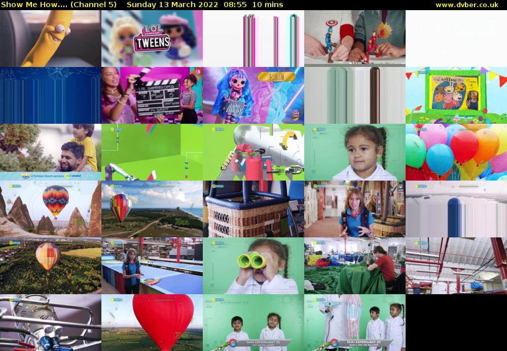Show Me How.... (Channel 5) Sunday 13 March 2022 08:55 - 09:05