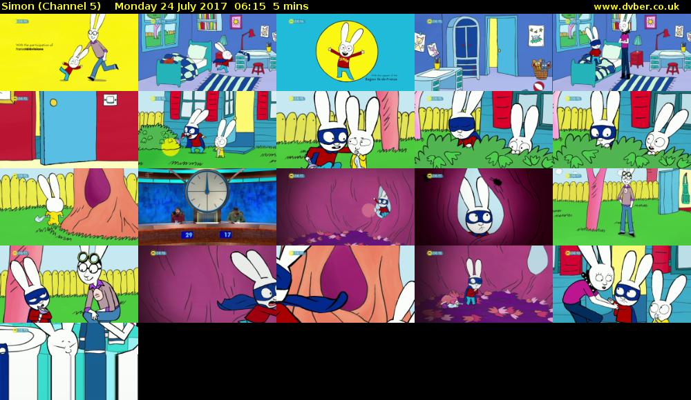 Simon (Channel 5) Monday 24 July 2017 06:15 - 06:20