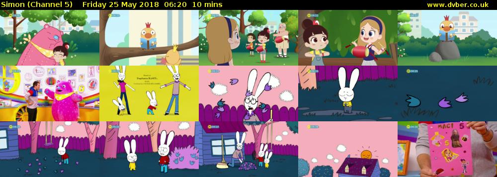 Simon (Channel 5) Friday 25 May 2018 06:20 - 06:30