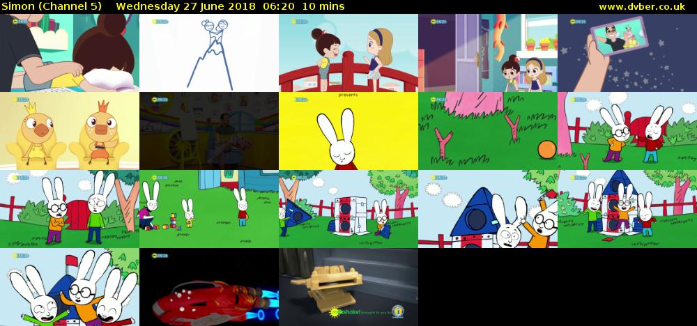 Simon (Channel 5) Wednesday 27 June 2018 06:20 - 06:30