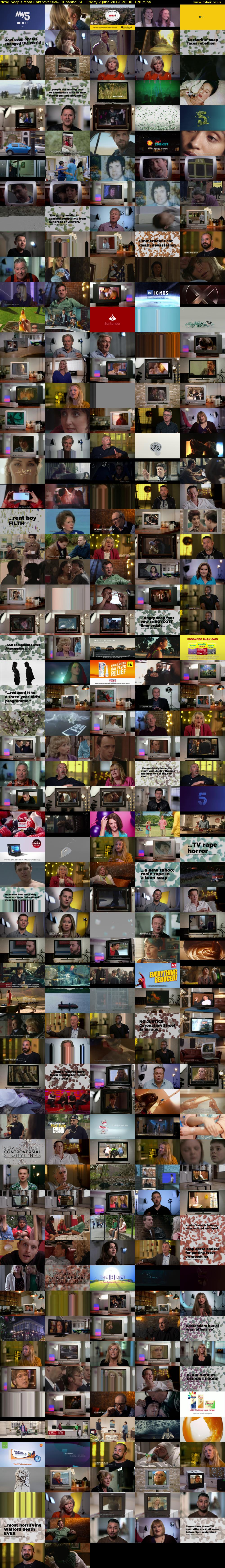 Soap's Most Controversial... (Channel 5) Friday 7 June 2019 20:30 - 23:20