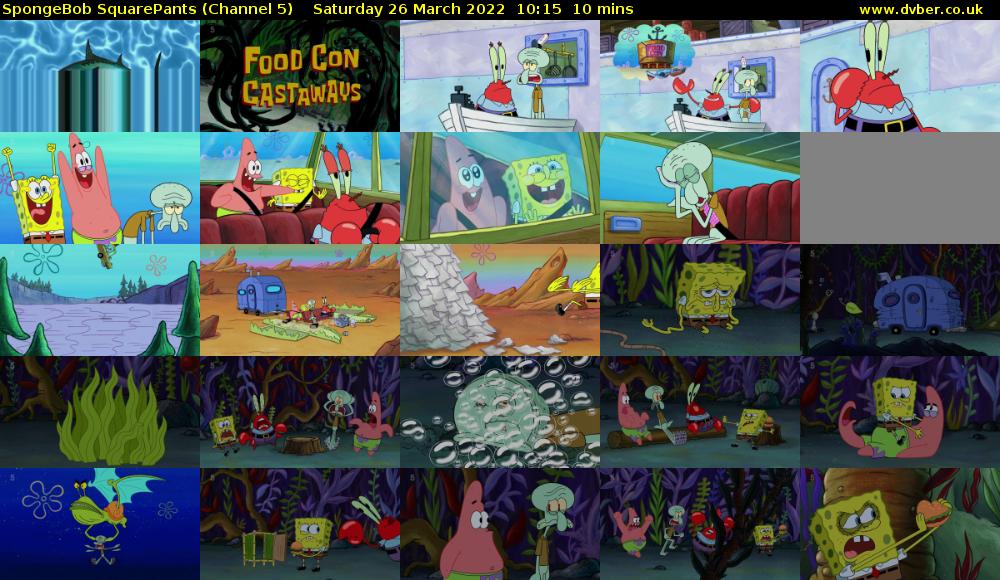 SpongeBob SquarePants (Channel 5) Saturday 26 March 2022 10:15 - 10:25
