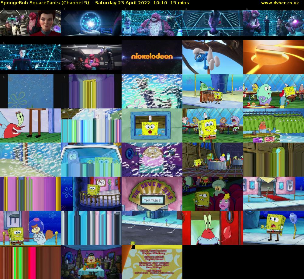 SpongeBob SquarePants (Channel 5) Saturday 23 April 2022 10:10 - 10:25