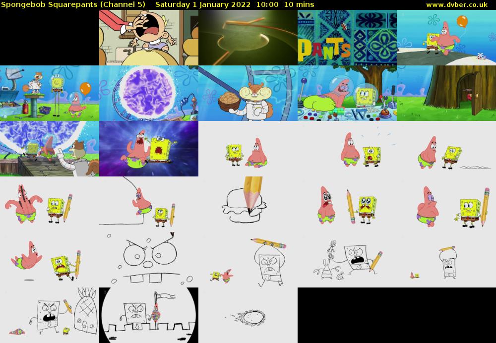 Spongebob Squarepants (Channel 5) Saturday 1 January 2022 10:00 - 10:10