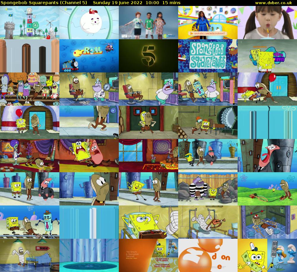 Spongebob Squarepants (Channel 5) Sunday 19 June 2022 10:00 - 10:15