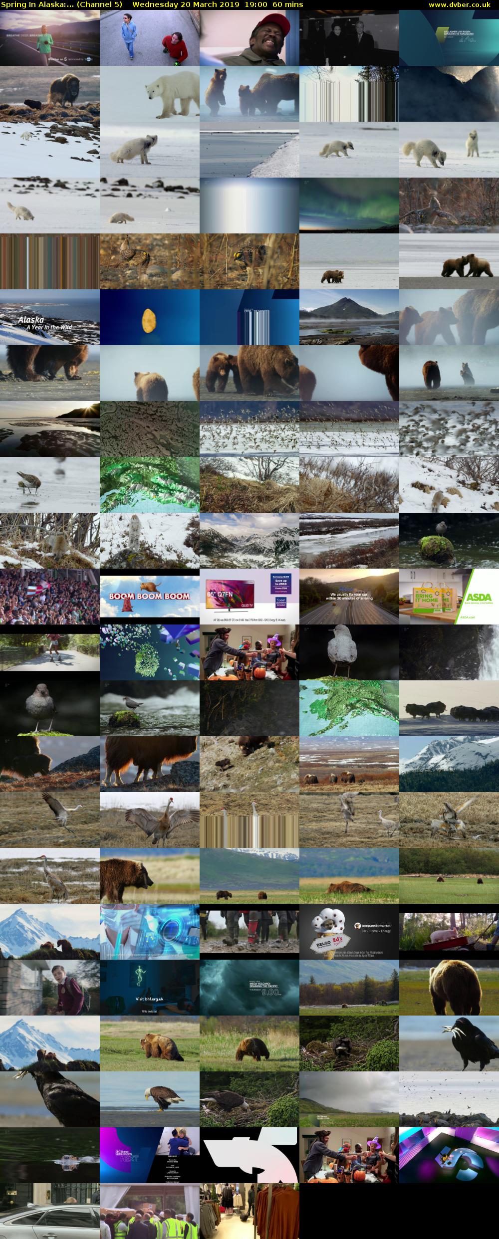 Spring In Alaska:... (Channel 5) Wednesday 20 March 2019 19:00 - 20:00