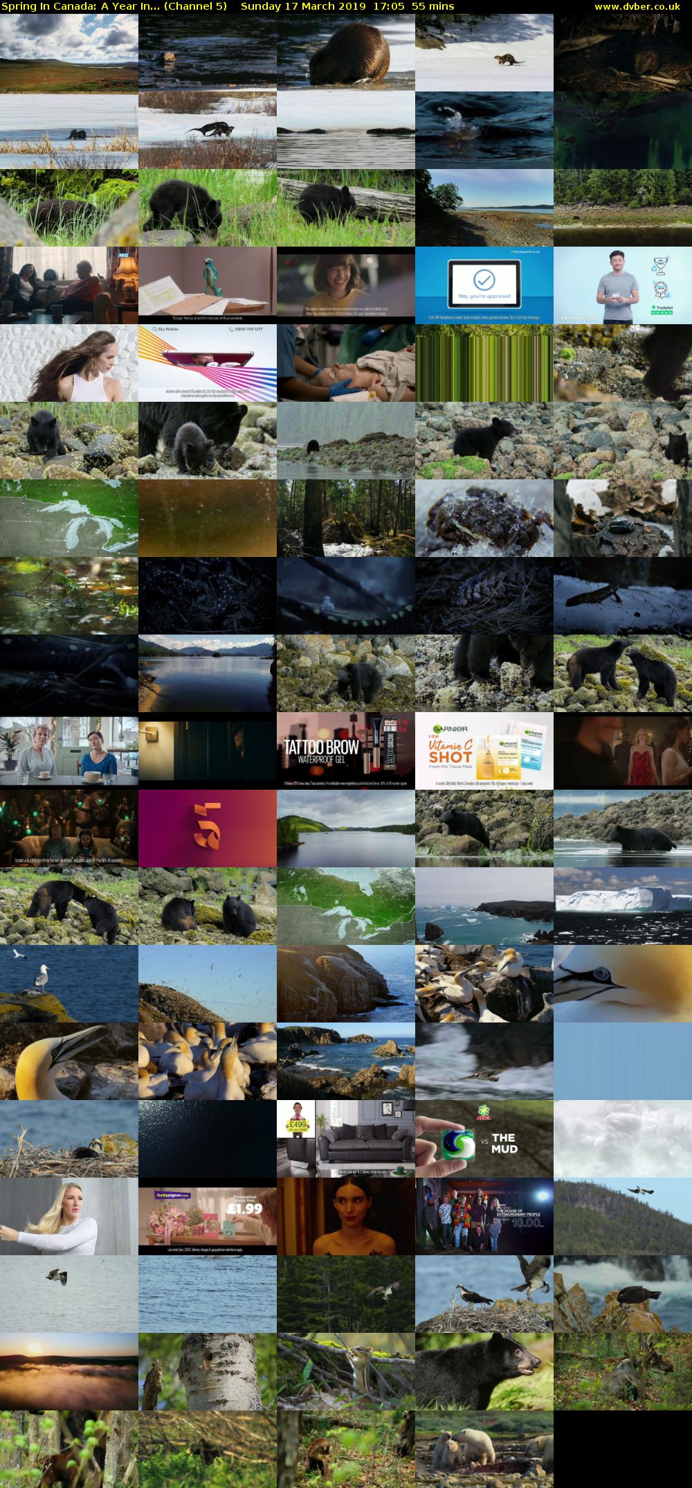 Spring In Canada: A Year In... (Channel 5) Sunday 17 March 2019 17:05 - 18:00
