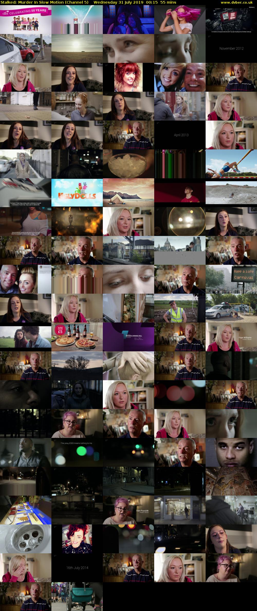 Stalked: Murder In Slow Motion (Channel 5) Wednesday 31 July 2019 00:15 - 01:10