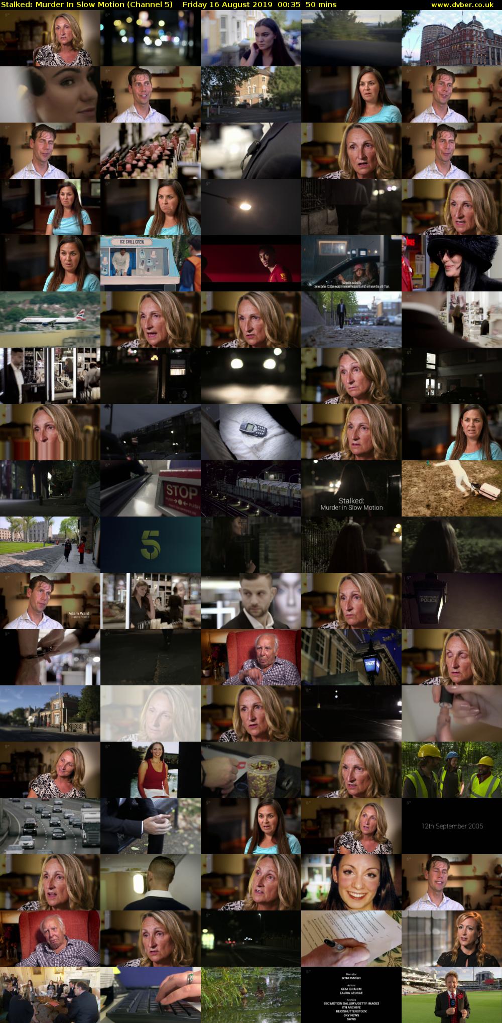 Stalked: Murder In Slow Motion (Channel 5) Friday 16 August 2019 00:35 - 01:25